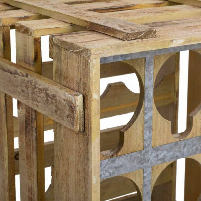 Botellero Alexandra House Living Natural Madera de abeto 32 x 43 x 33 cm 9 botellas Caja 3