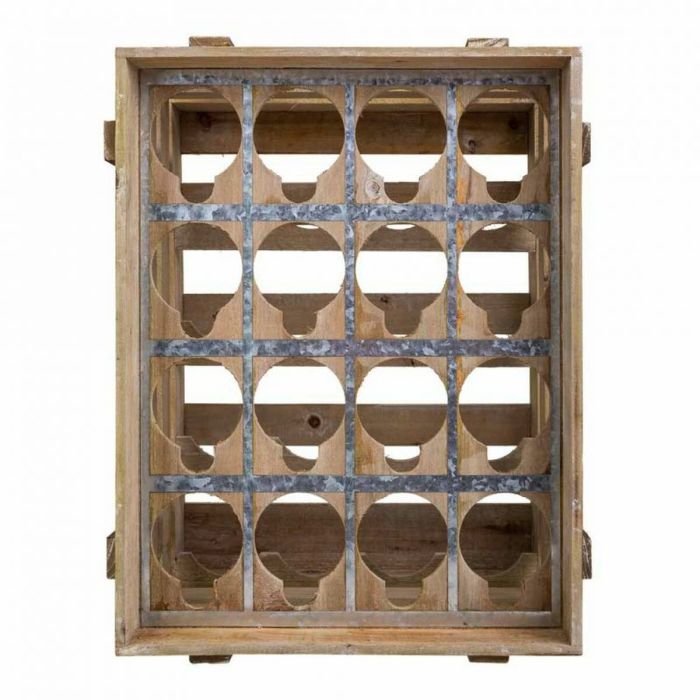 Botellero Alexandra House Living Natural Madera de abeto 32 x 55 x 41 cm 16 botellas Caja 6