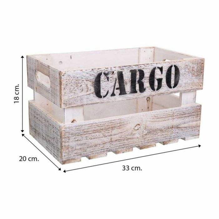 Cajas de almacenamiento Alexandra House Living CARGO Blanco Madera de abeto 24 x 19 x 38 cm 33 x 20 x 18 cm 28 x 15,5 x 17 cm 3 2