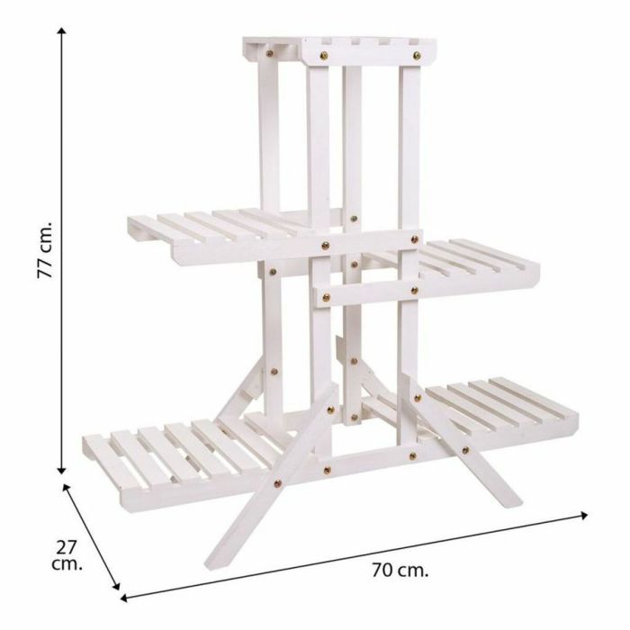 Expositor Alexandra House Living Madera de abeto 27 x 77 x 70 cm Estantería 4 Estantes 1