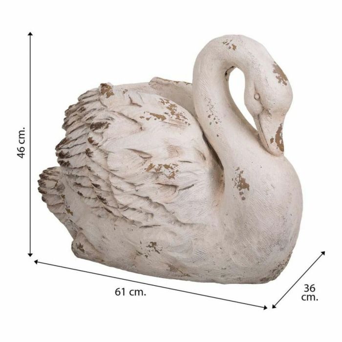 Macetero Alexandra House Living Swan Fibra de Vidrio Magnesio 36 x 46 x 61 cm 1