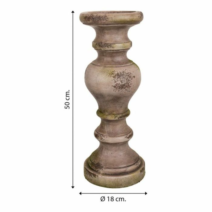 Figura Decorativa Alexandra House Living Fibra de Vidrio Magnesio Columna 18 x 50 x 18 cm 1