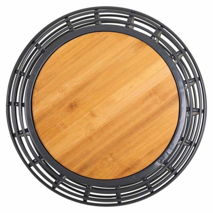 Mesa de Centro Alexandra House Living Marrón Negro Gris Hierro Madera de abeto 44 x 45 x 44 cm 4