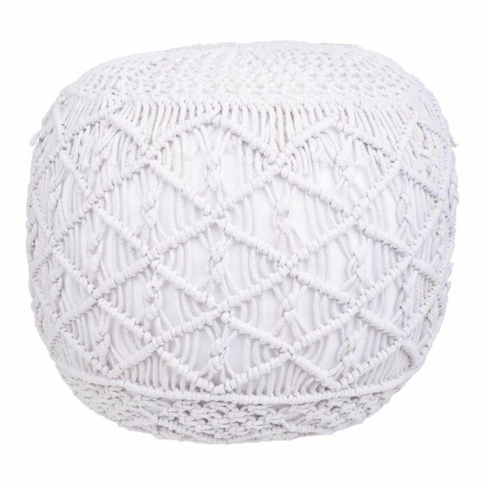 Puff Alexandra House Living Blanco Poliestireno 45 x 40 x 45 cm