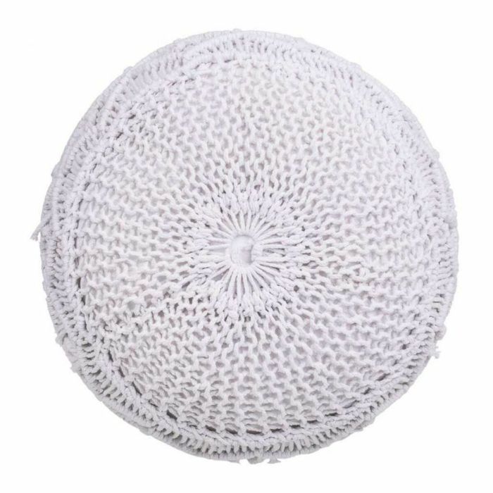 Puff Alexandra House Living Blanco Poliestireno 45 x 40 x 45 cm 2