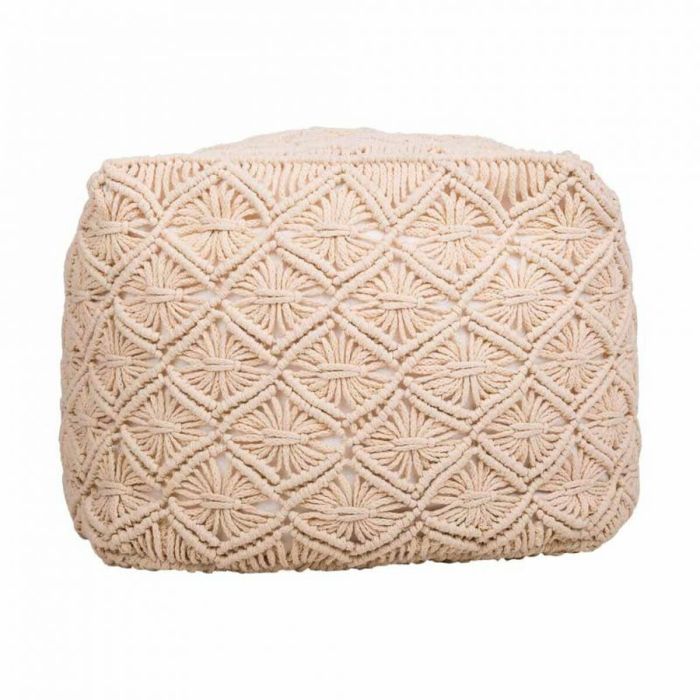 Puff Alexandra House Living Crema Poliestireno 45 x 40 x 45 cm 4