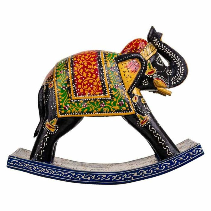 Figura Decorativa Alexandra House Living Madera de mango Elefante 10 x 22 x 28 cm 6