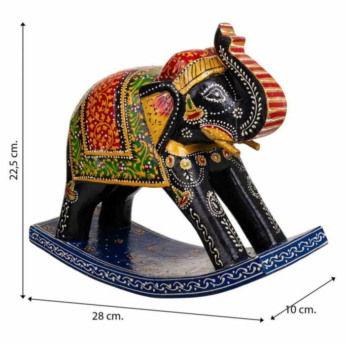 Figura Decorativa Alexandra House Living Madera de mango Elefante 10 x 22 x 28 cm 1