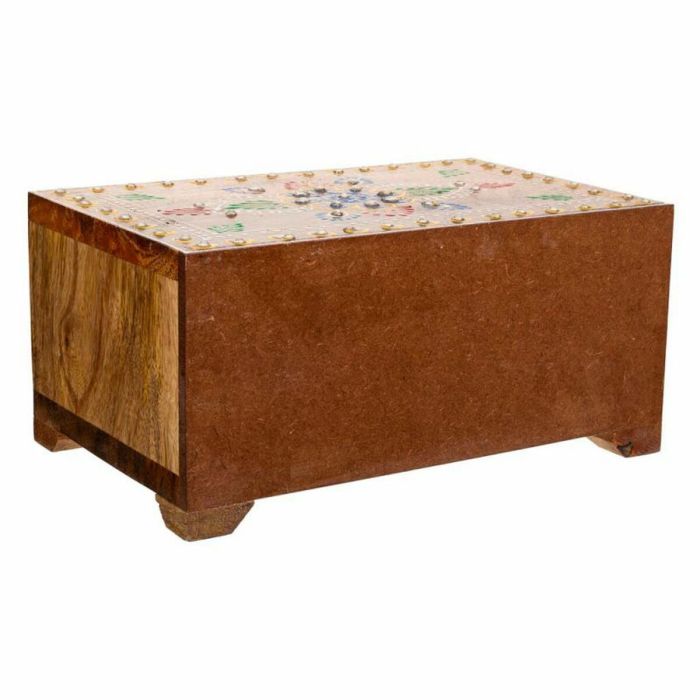 Caja-Joyero Alexandra House Living Multicolor Natural Madera de mango Madera MDF 14 x 10 x 23 cm 2 cajones 4