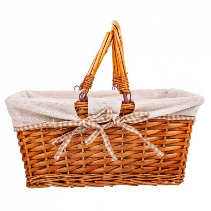 Cesta de Picnic Alexandra House Living Mimbre Madera de sauce 38 x 30 x 17 cm 5