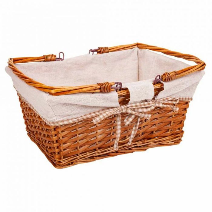 Cesta de Picnic Alexandra House Living Mimbre Madera de sauce 38 x 30 x 17 cm 4