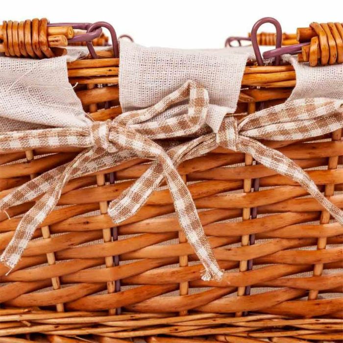 Cesta de Picnic Alexandra House Living Mimbre Madera de sauce 38 x 30 x 17 cm 2