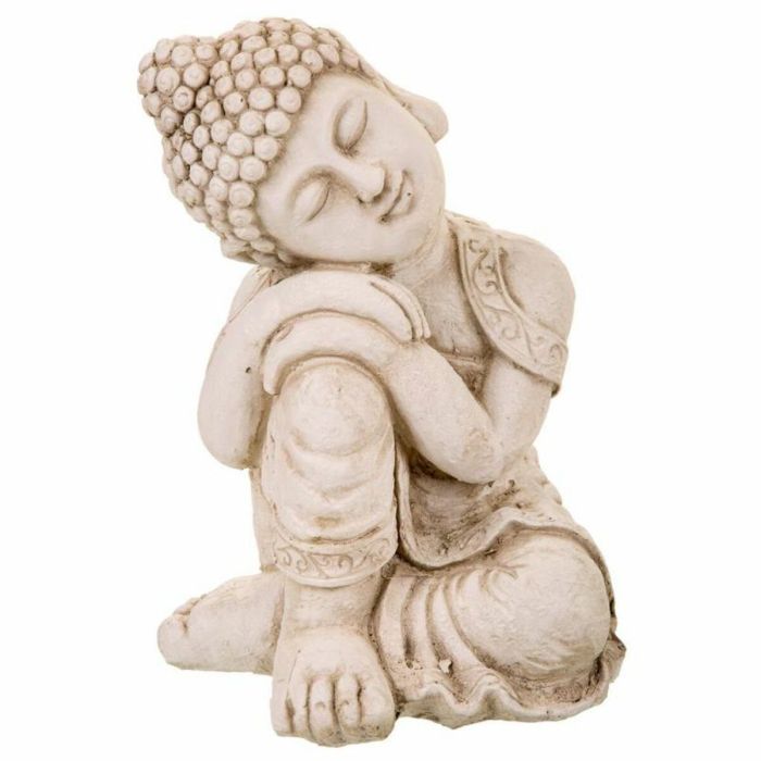 Figura Decorativa Alexandra House Living Gris Poliresina Buda 25 x 34 x 25 cm 3