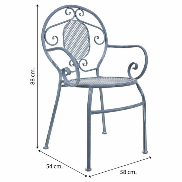 Silla de Jardín Alexandra House Living Gris Hierro 54 x 88 x 58 cm 1