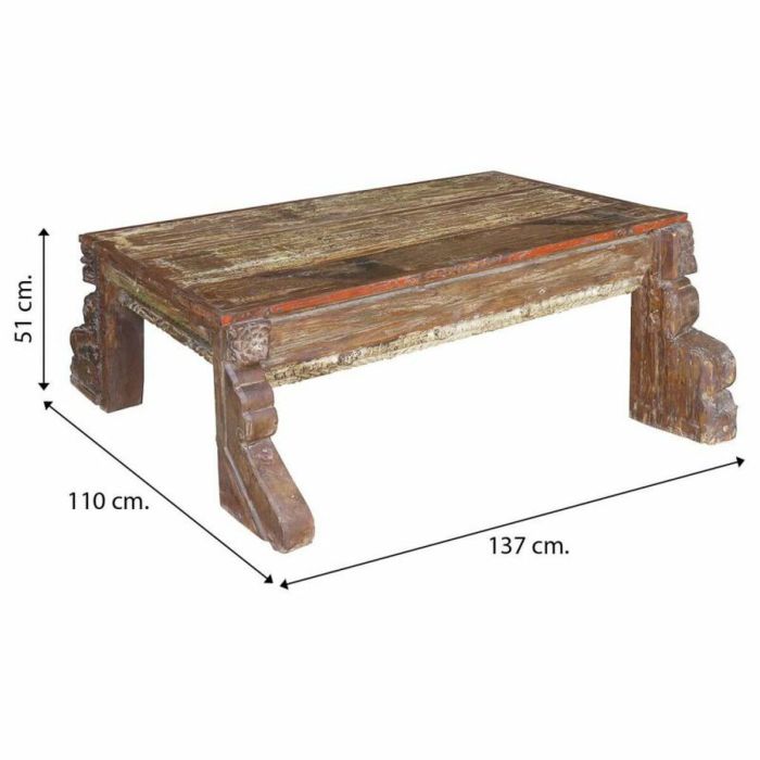 Mesa de Centro Alexandra House Living Madera Reciclada 110 x 51 x 137 cm 1