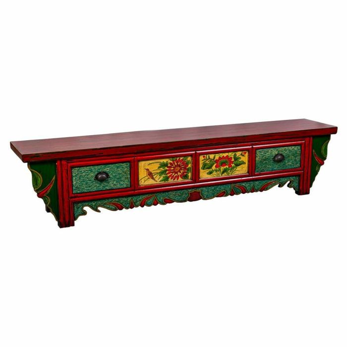 Cajonera multiusos Alexandra House Living Rojo Madera de olmo 32 x 42 x 157 cm Cajonera multiusos Alexandra House Living Rojo Madera de olmo 32 x 42 x 157 cm