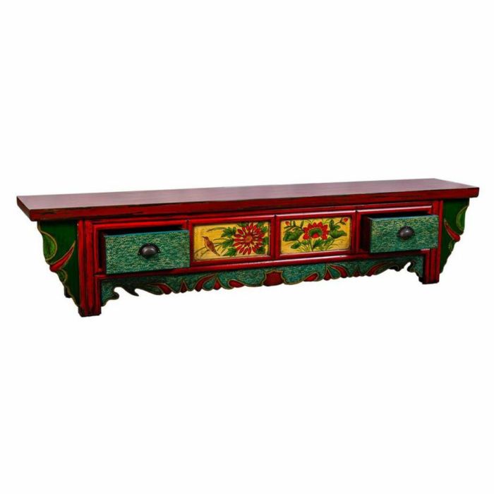 Cajonera multiusos Alexandra House Living Rojo Madera de olmo 32 x 42 x 157 cm 6 Cajonera multiusos Alexandra House Living Rojo Madera de olmo 32 x 42 x 157 cm 6