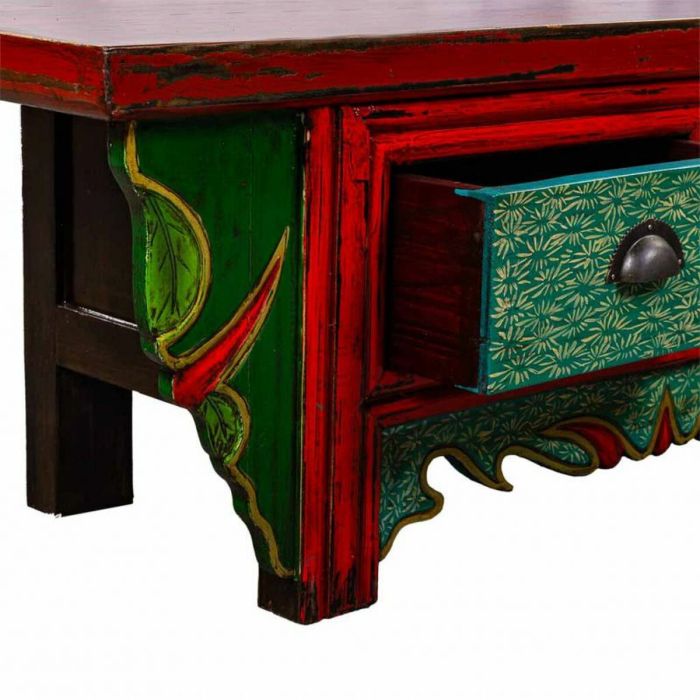 Cajonera multiusos Alexandra House Living Rojo Madera de olmo 32 x 42 x 157 cm 4 Cajonera multiusos Alexandra House Living Rojo Madera de olmo 32 x 42 x 157 cm 4