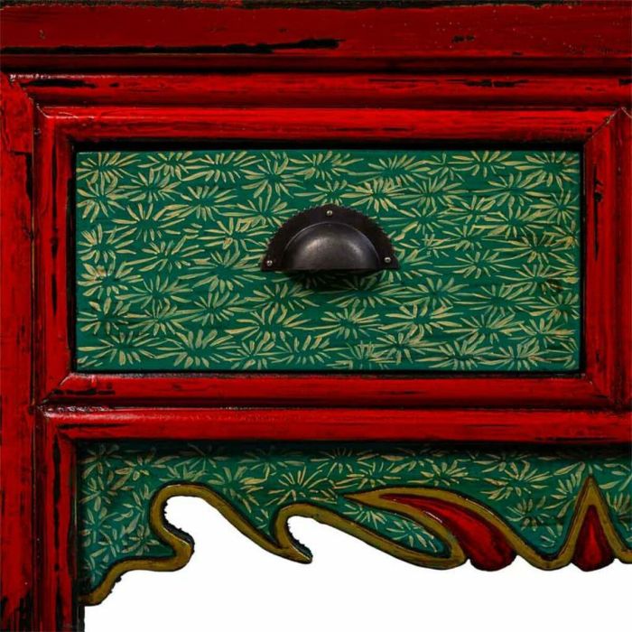 Cajonera multiusos Alexandra House Living Rojo Madera de olmo 32 x 42 x 157 cm 3 Cajonera multiusos Alexandra House Living Rojo Madera de olmo 32 x 42 x 157 cm 3