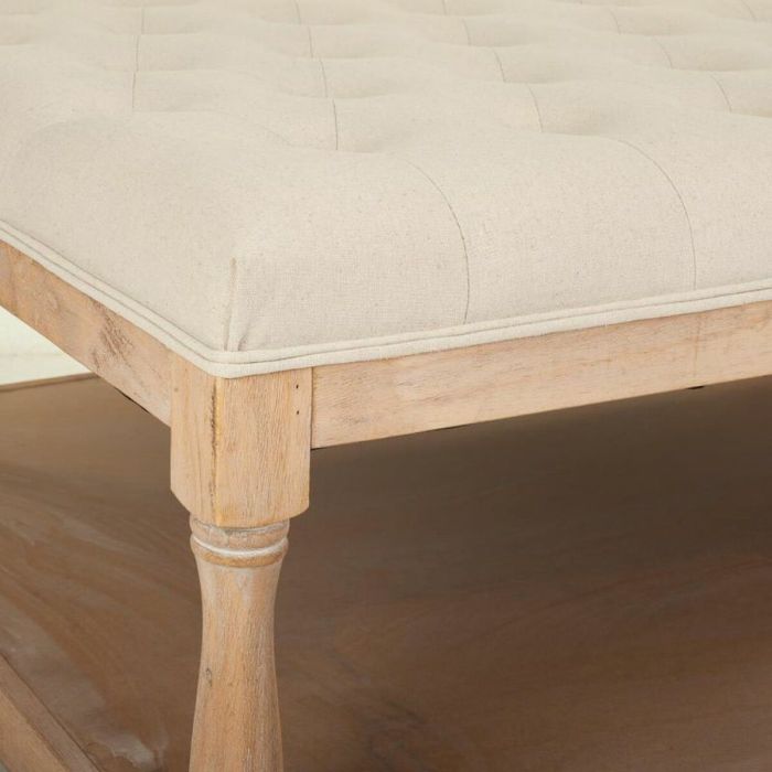 Banqueta Alexandra House Living Crema Goma Madera 78 x 48 x 110 cm 3