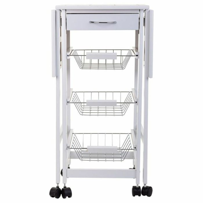 Carro de Cocina Alexandra House Living Blanco 37 x 79 x 91 cm 5