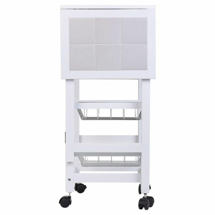 Carro de Cocina Alexandra House Living Blanco 37 x 79 x 91 cm 3