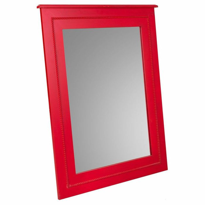 Espejo de pared Alexandra House Living Rojo Vidrio Madera de abeto 3 x 90 x 70 cm