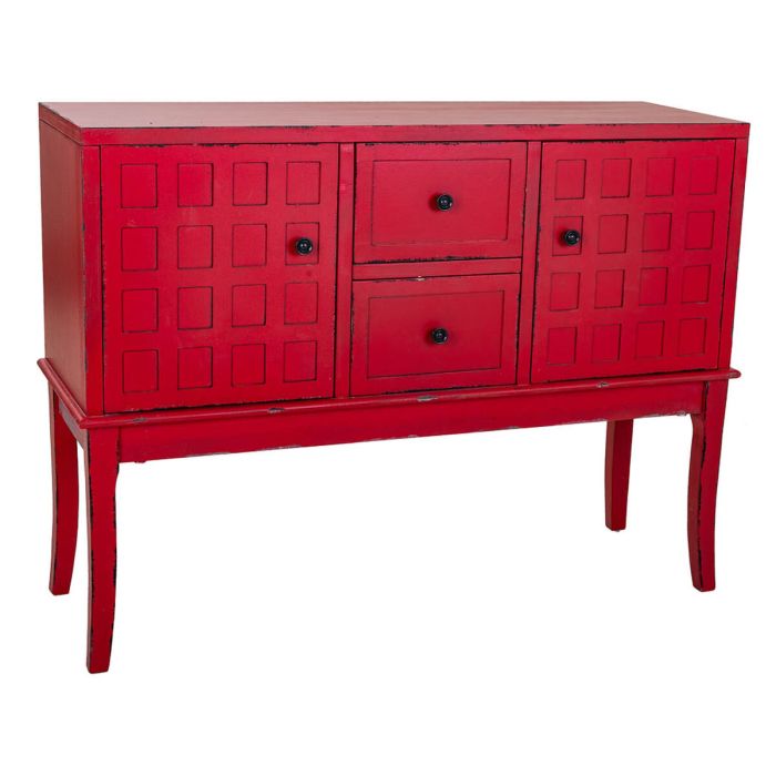 Recibidor con Cajones Alexandra House Living Rojo Madera de abeto Madera MDF 36 x 82 x 108 cm