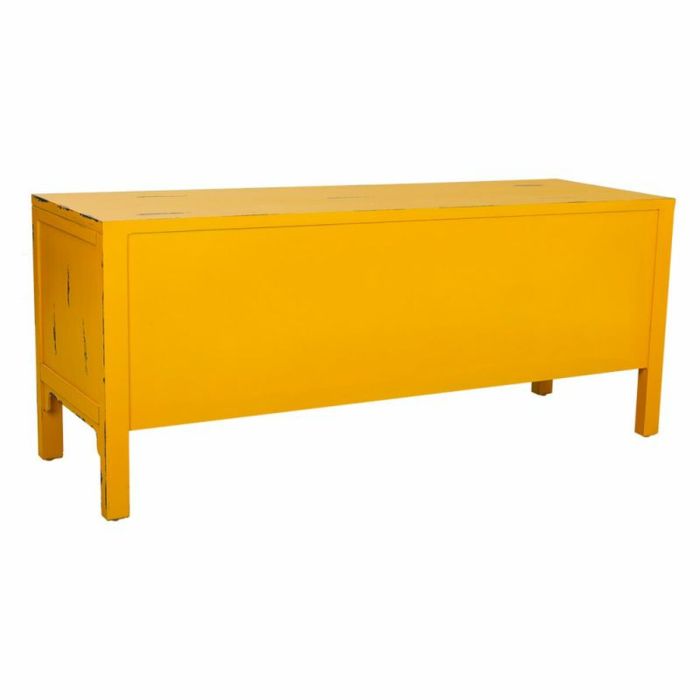 Cajonera multiusos Alexandra House Living Amarillo Madera de abeto Madera MDF 40 x 50 x 120 cm 5