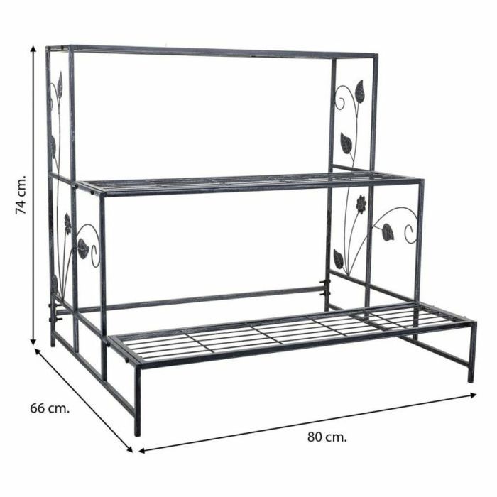 Soporte para Maceta Alexandra House Living Gris Hierro 66 x 74 x 80 cm 5