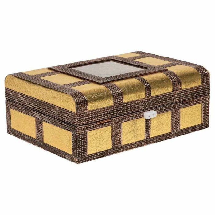 Caja-Joyero Alexandra House Living Dorado Aluminio Madera MDF 20 x 7 x 27 cm 2