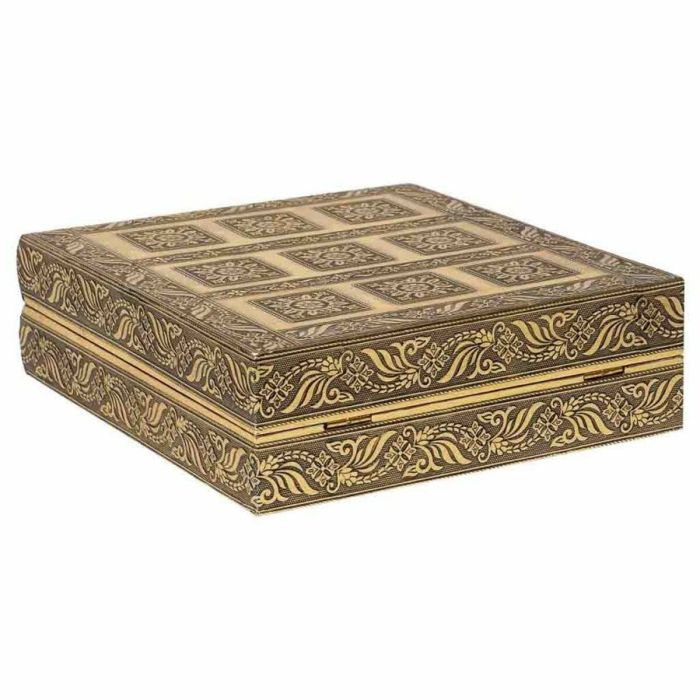 Caja-Joyero Alexandra House Living Dorado Aluminio Madera MDF 15 x 7 x 30 cm 2