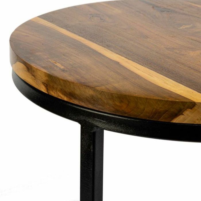 Mesa de Centro Alexandra House Living Marrón Hierro Madera de mango 38 x 65 x 38 cm 1