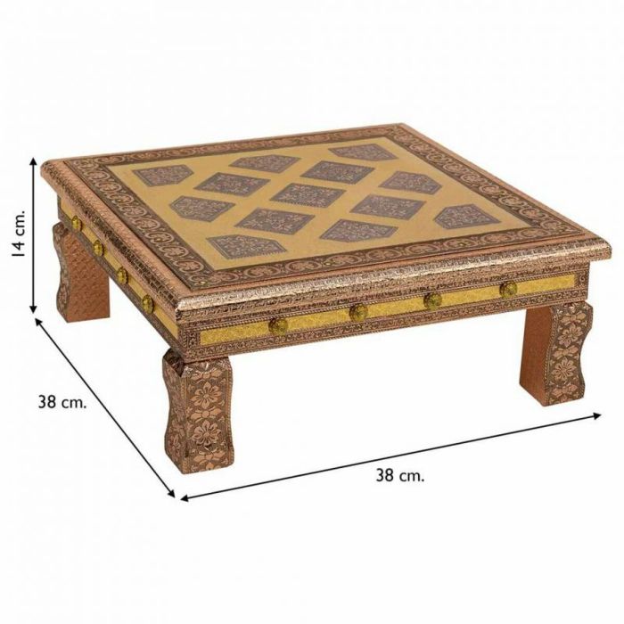 Mesa auxiliar Alexandra House Living Cobre Aluminio Madera MDF 38 x 14 x 38 cm 2