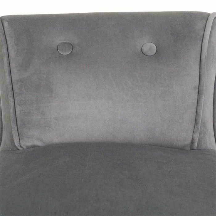 Banqueta Alexandra House Living Gris Terciopelo Goma 46 x 58 x 45 cm 3