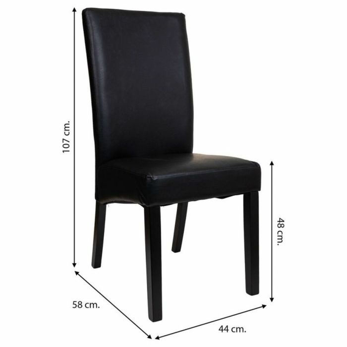 Silla de Comedor Alexandra House Living Negro 48 x 102 x 49 cm 4