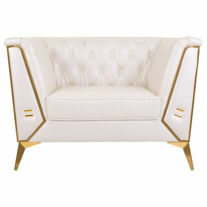 Sillón Alexandra House Living Blanco 72 x 75 x 104 cm Tapizado 7