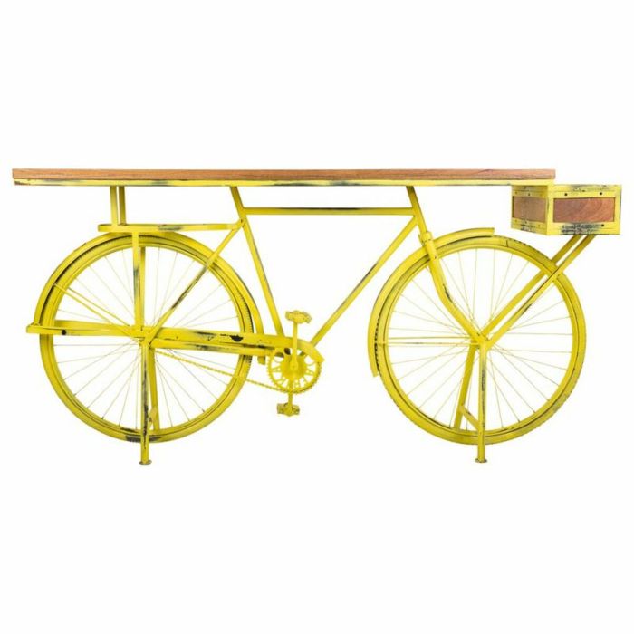 Recibidor Alexandra House Living Bike Amarillo Hierro Madera de mango 46 x 93 x 187 cm 8