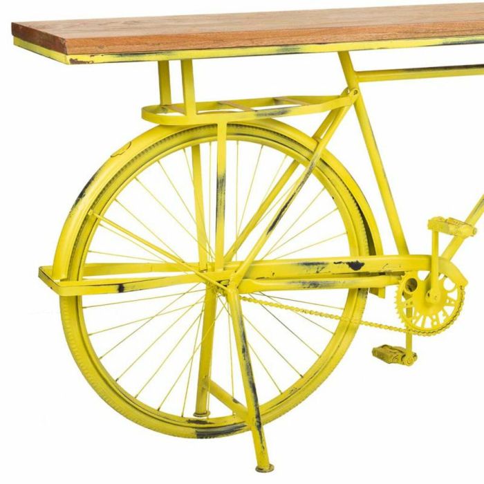 Recibidor Alexandra House Living Bike Amarillo Hierro Madera de mango 46 x 93 x 187 cm 2