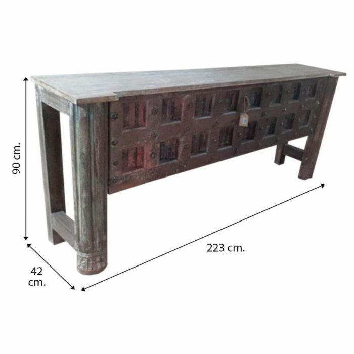 Aparador Alexandra House Living Marrón Acacia Madera de mango 42 x 90 x 223 cm 1