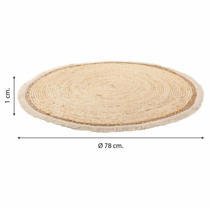 Alfombra Alexandra House Living Marrón Fibra natural 78 x 78 cm Circular 3