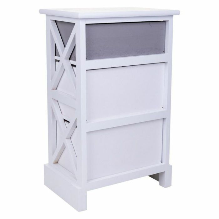 Mesita de Noche Alexandra House Living Blanco 25 x 57 x 35 cm 4