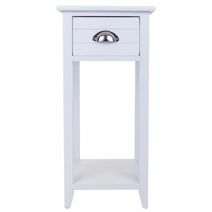 Mesita de Noche Alexandra House Living Blanco 30 x 63 x 30 cm 2