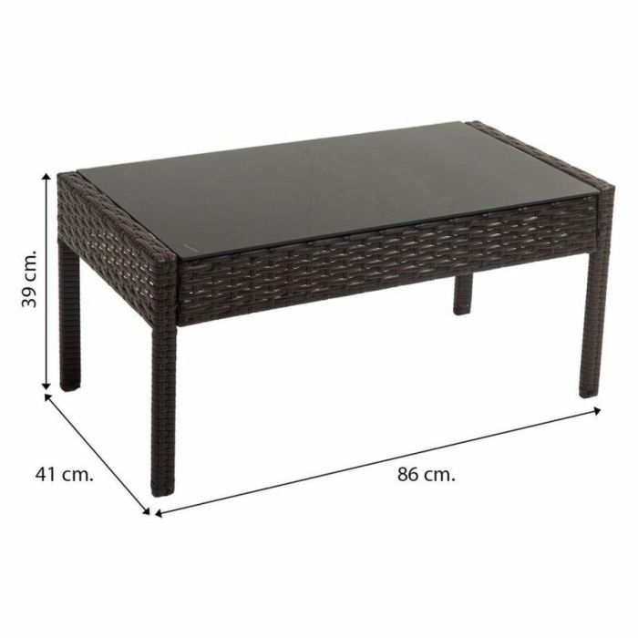 Conjunto de Mesa con 2 Sillones Alexandra House Living Marrón 4 Piezas 1