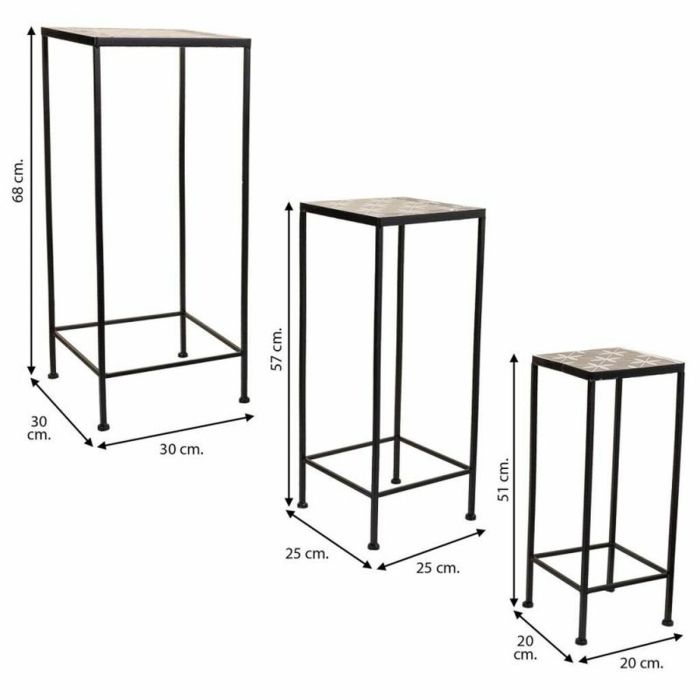 Soporte para Maceta Alexandra House Living Negro Hierro 30 x 68 x 30 cm 3