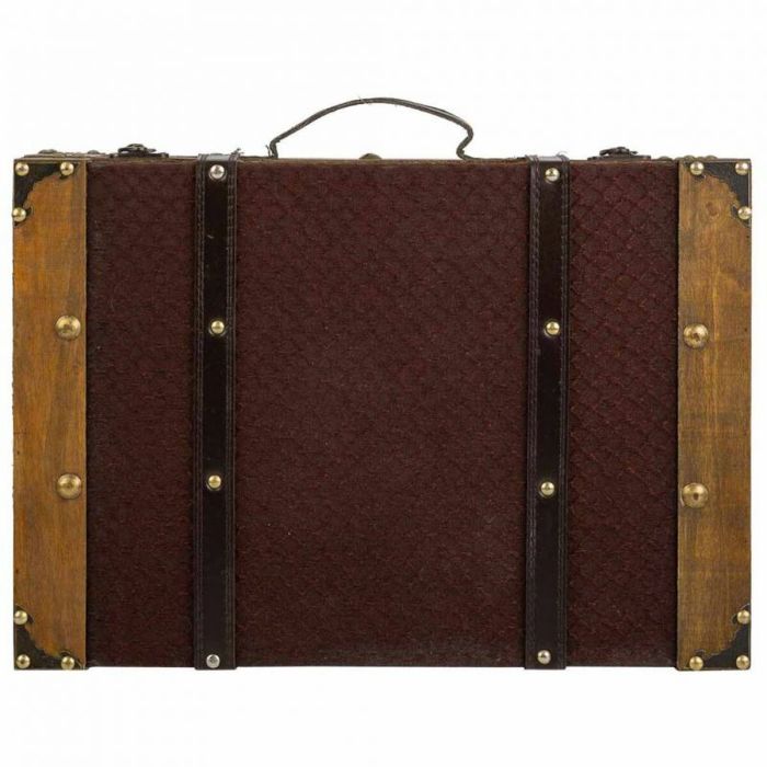 Juego de Maletas Alexandra House Living Marrón PVC Madera Metal Tela Vintage 31 x 17 x 45 cm 40 x 24 x 13,5 cm Decorativo 2 Piez 6