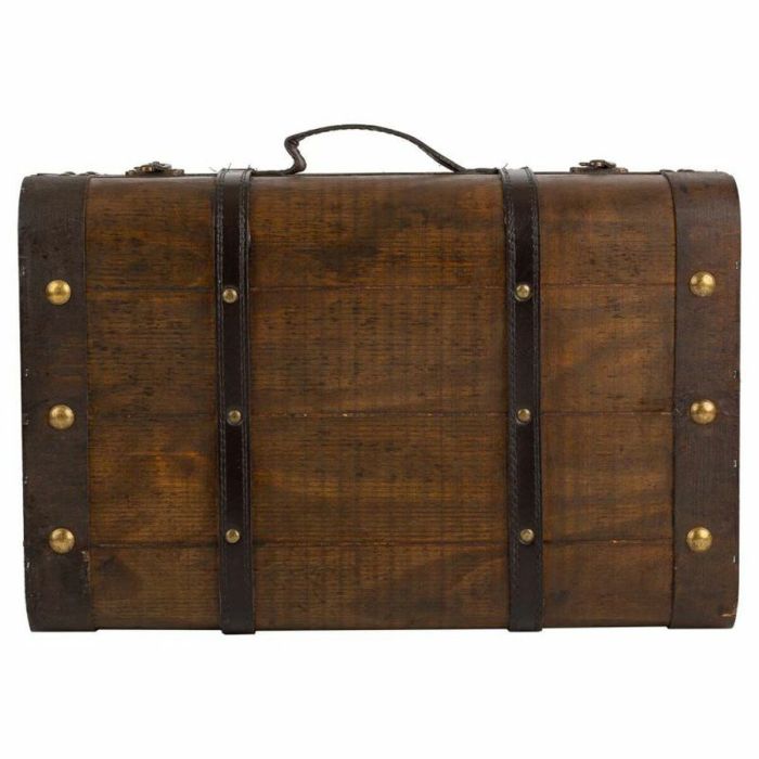 Juego de Maletas Alexandra House Living Marrón PVC Madera Metal Vintage 30 x 16 x 45 cm 38 x 24 x 13,5 cm Decorativo 2 Piezas 4