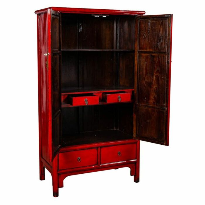 Armario Alexandra House Living Rojo Madera Madera de olmo 69 x 182 x 101 cm 6