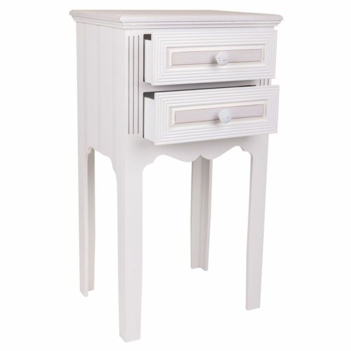 Mesita de Noche Alexandra House Living Blanco 28 x 69 x 38 cm 6