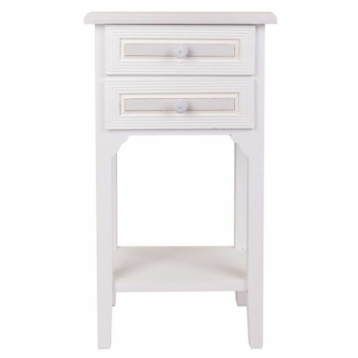 Mesita de Noche Alexandra House Living Blanco 26 x 69 x 37 cm 5